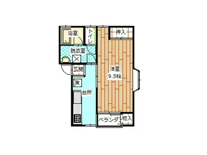 アベニューシティ(1K/2階)の間取り写真