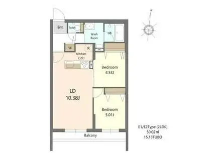 S-RESIDENCE医大南ALTIER(2LDK/3階)の間取り写真
