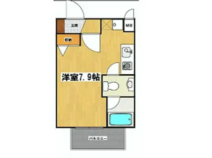 アドバンス高田馬場(ワンルーム/1階)の間取り写真