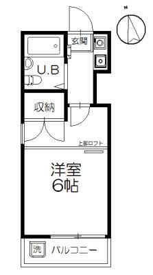 司ハウス辻堂(1K/2階)の間取り写真