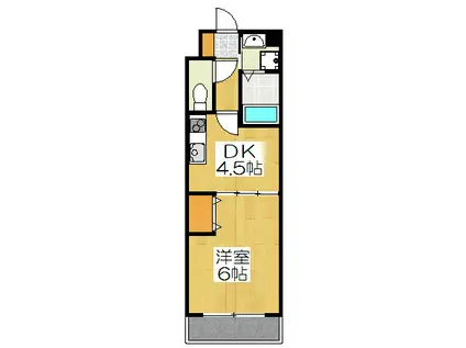 クローナコート烏丸御池(1DK/8階)の間取り写真