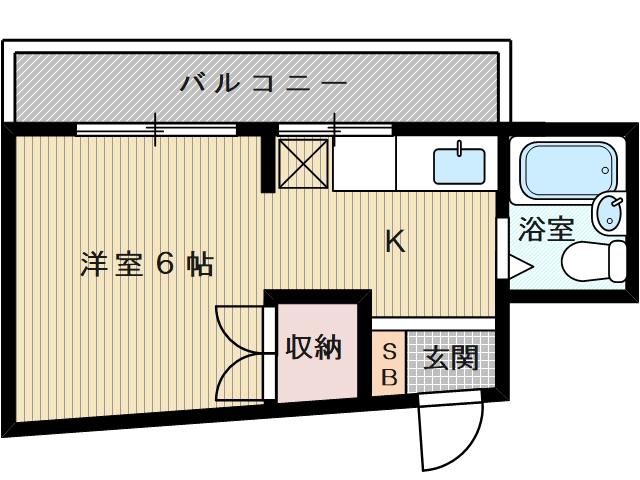 ベストレジデンス相川IV(ワンルーム/1階)の間取り写真