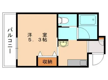 キャンパスシティ正門前II(1K/3階)の間取り写真