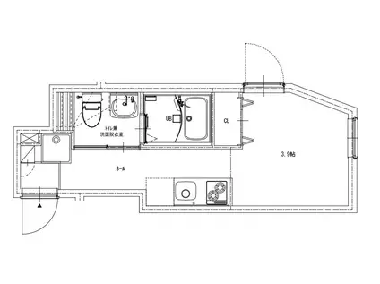 ソルナクレイシア雑司が谷(1K/1階)の間取り写真