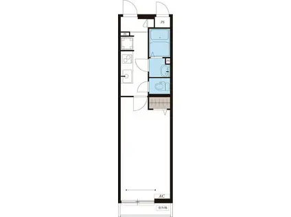 リブリプレーヌ(1K/3階)の間取り写真