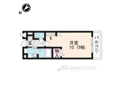 フィールドロード2(ワンルーム/2階)の間取り写真