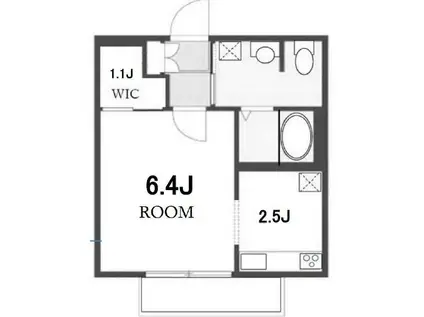 フラット柿生B(1K/1階)の間取り写真