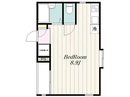 リバティ原町田(ワンルーム/3階)の間取り写真