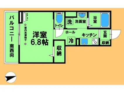 IK橋本(1K/3階)の間取り写真