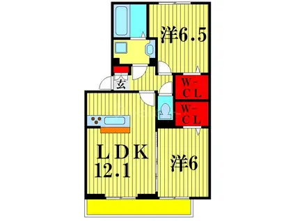 ファミリア エテルナ(2LDK/1階)の間取り写真