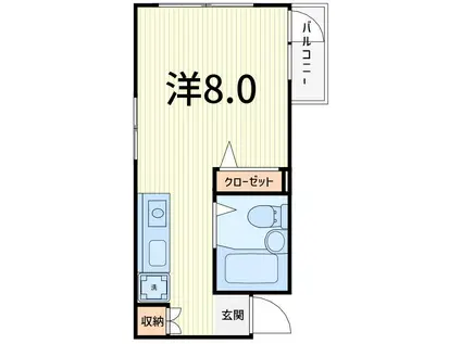 スカイコート金町第4(1K/4階)の間取り写真