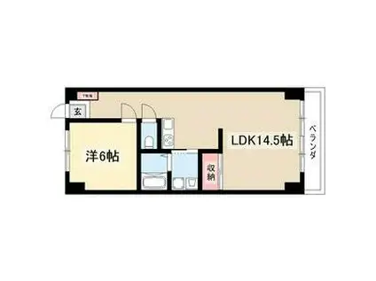 グランクレーア本陣(1LDK/3階)の間取り写真