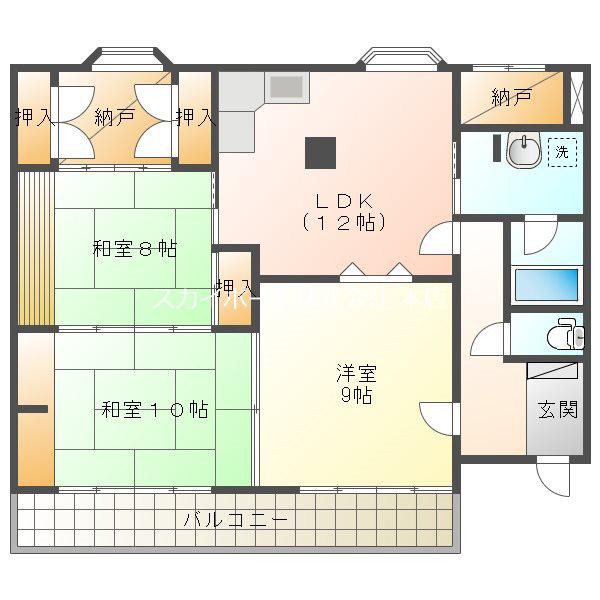 メゾンベルシャンブル(3SLDK/3階)の間取り写真