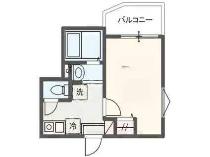 MELDIA小岩II(1K/3階)の間取り写真