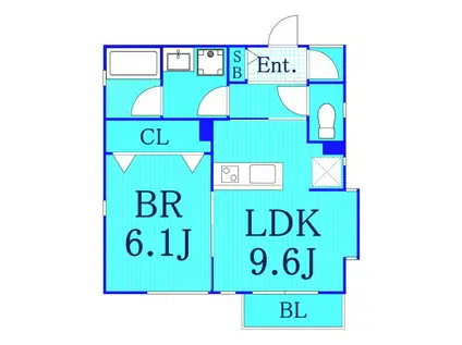 エムズスタジオツー(1LDK/3階)の間取り写真