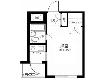 アランシア千鳥町(1K/7階)の間取り写真