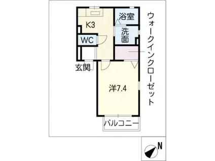 レジデンス雅(1K/2階)の間取り写真