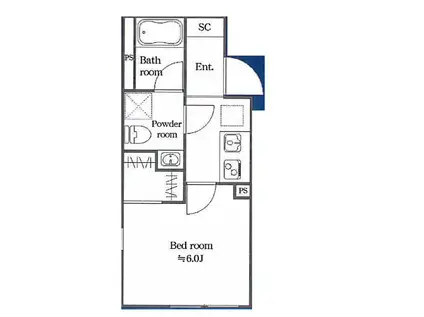 SOPHIAS南荻窪(1K/2階)の間取り写真