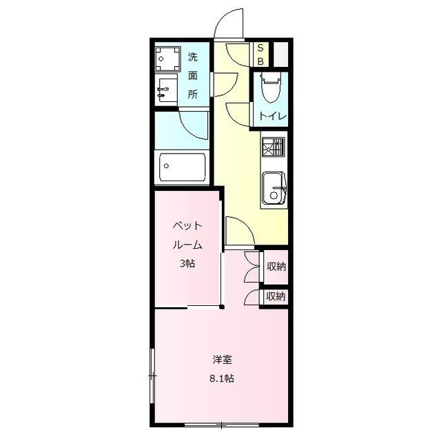 RENAXIA KAWAHARA(1SK/1階)の間取り写真