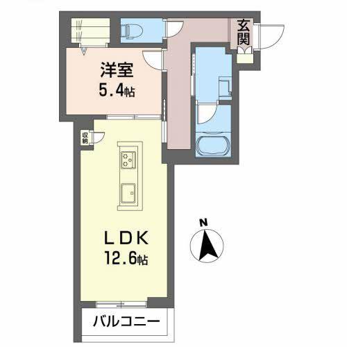ロイヤルシャーメゾン栗林(1LDK/3階)の間取り写真