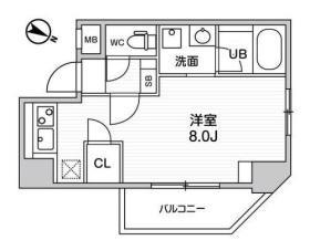 ARKMARK巣鴨(1K/10階)の間取り写真