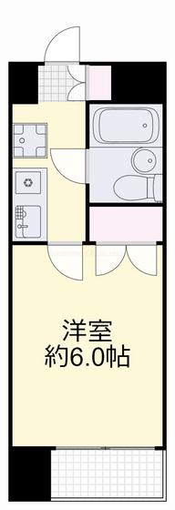 スプランドゥール中山下(1K/9階)の間取り写真