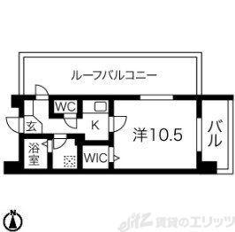 TMK江坂(1K/9階)の間取り写真