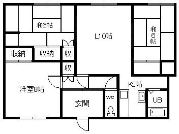 コーポ守谷(3LDK/1階)の間取り写真