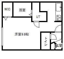 シャンテ南5条(1K/4階)の間取り写真