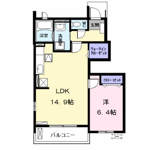 地下鉄東山線 中村公園駅 徒歩19分 2階建 築16年(1LDK/1階)の間取り写真