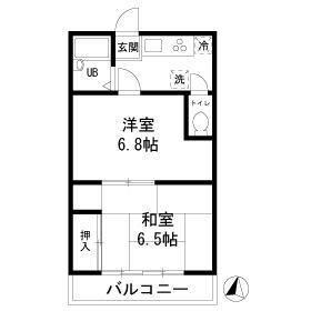 ホークハイツ(2K/2階)の間取り写真