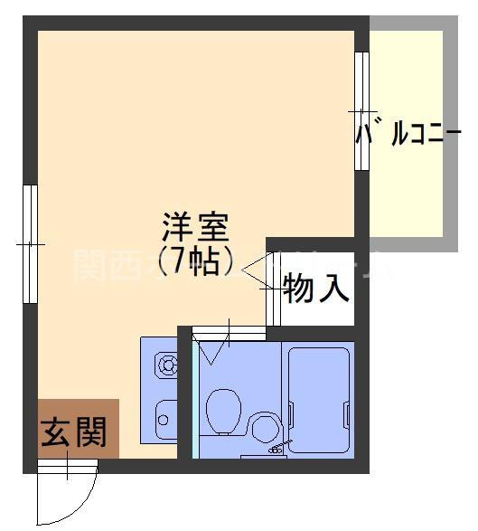 ストーリア藤田(ワンルーム/2階)の間取り写真
