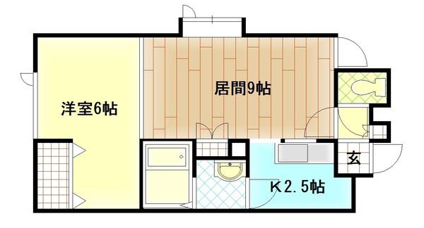 リバーサイドフォレスト(1LDK/2階)の間取り写真