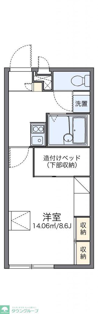 レオパレスセントレア(1K/2階)の間取り写真