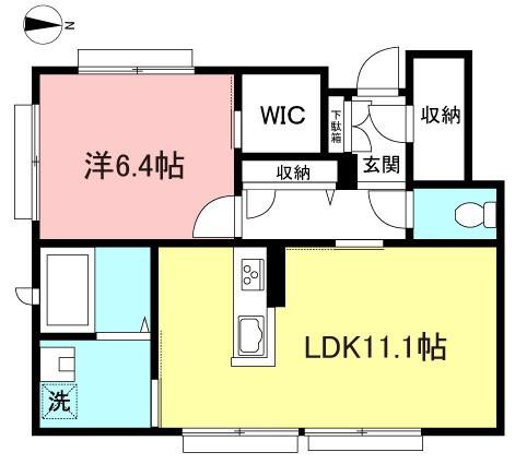 THE BELCHERS SAKURAGAOKA FLAT B(1LDK/1階)の間取り写真