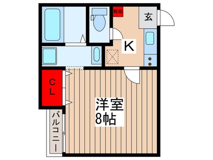 ヴィラート七里(1K/2階)の間取り写真