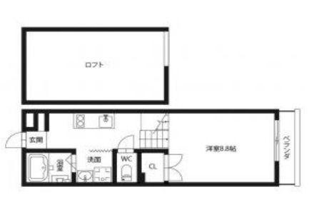 ピース・スクエア住吉A棟(1SK/1階)の間取り写真