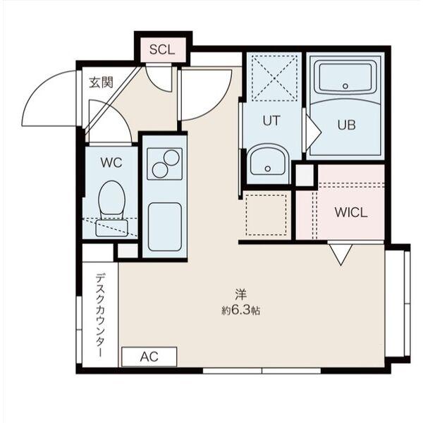 MONOFUROMAひばりが丘(1K/2階)の間取り写真