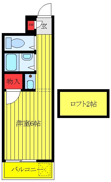 フォーラムセブン(ワンルーム/2階)の間取り写真