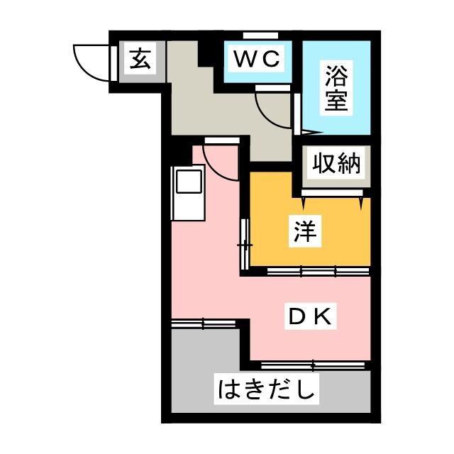 メゾン グランド ラヴィ(1DK/1階)の間取り写真