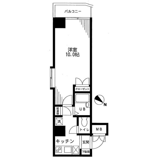 ステージファースト三宿(1K/9階)の間取り写真