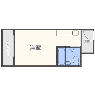 ヴィラ守口(ワンルーム/7階)の間取り写真