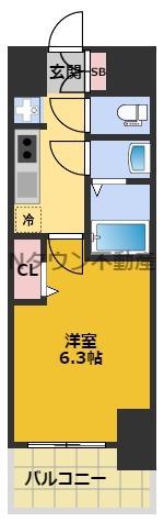 ディアレイシャス矢場町(1K/10階)の間取り写真