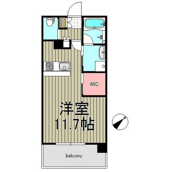 ESPACE NATUREL KAMAKURA(ワンルーム/3階)の間取り写真
