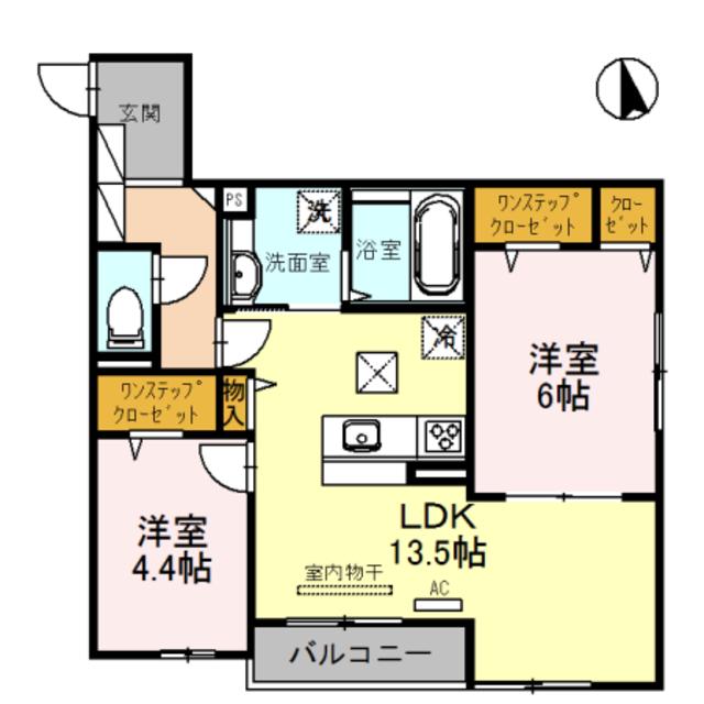 LA LUCE(2LDK/1階)の間取り写真