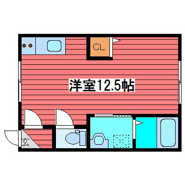 アクアトピア西岡II(ワンルーム/3階)の間取り写真