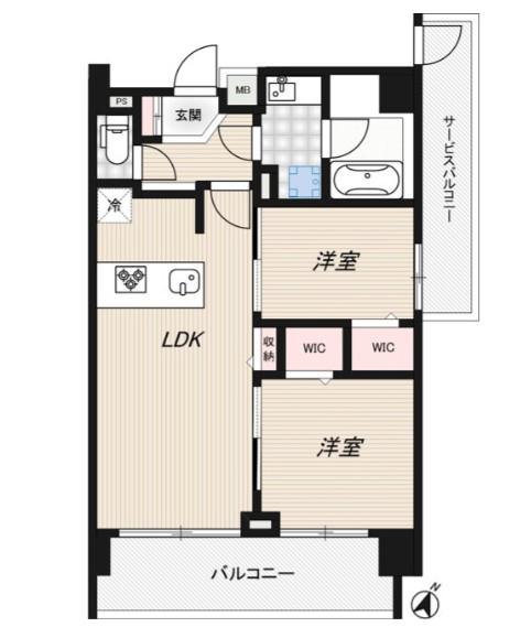 RIDGE豊洲 RIDGE豊洲(2LDK/6階)の間取り写真