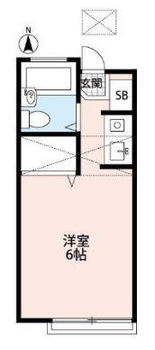 REDEAL新所沢(ワンルーム/2階)の間取り写真