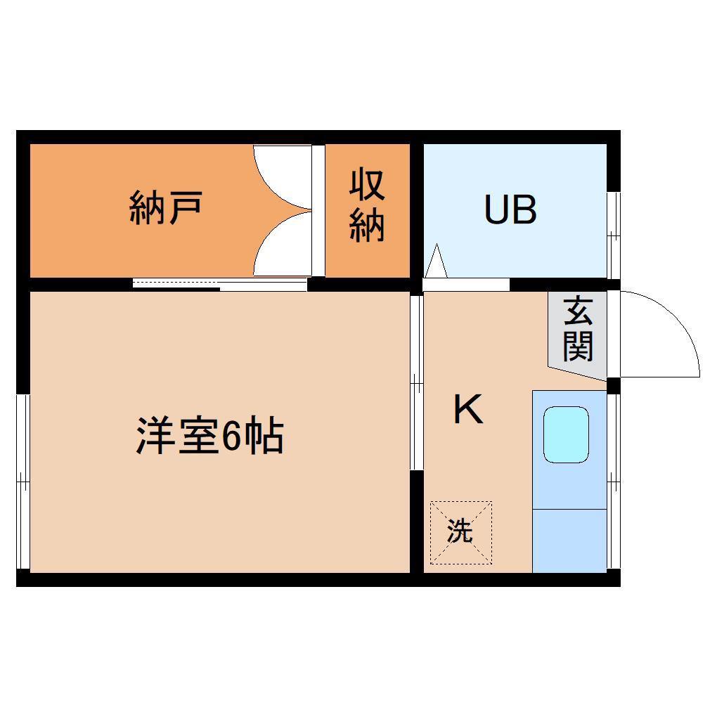 コーポライヴリィドゥ(1SK/2階)の間取り写真