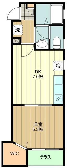 FLAT FOUR PALS(1DK/1階)の間取り写真